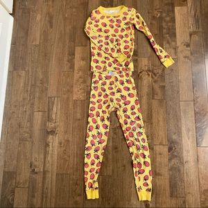 Hanna Andersson Yellow Strawberry Print Pajama Set